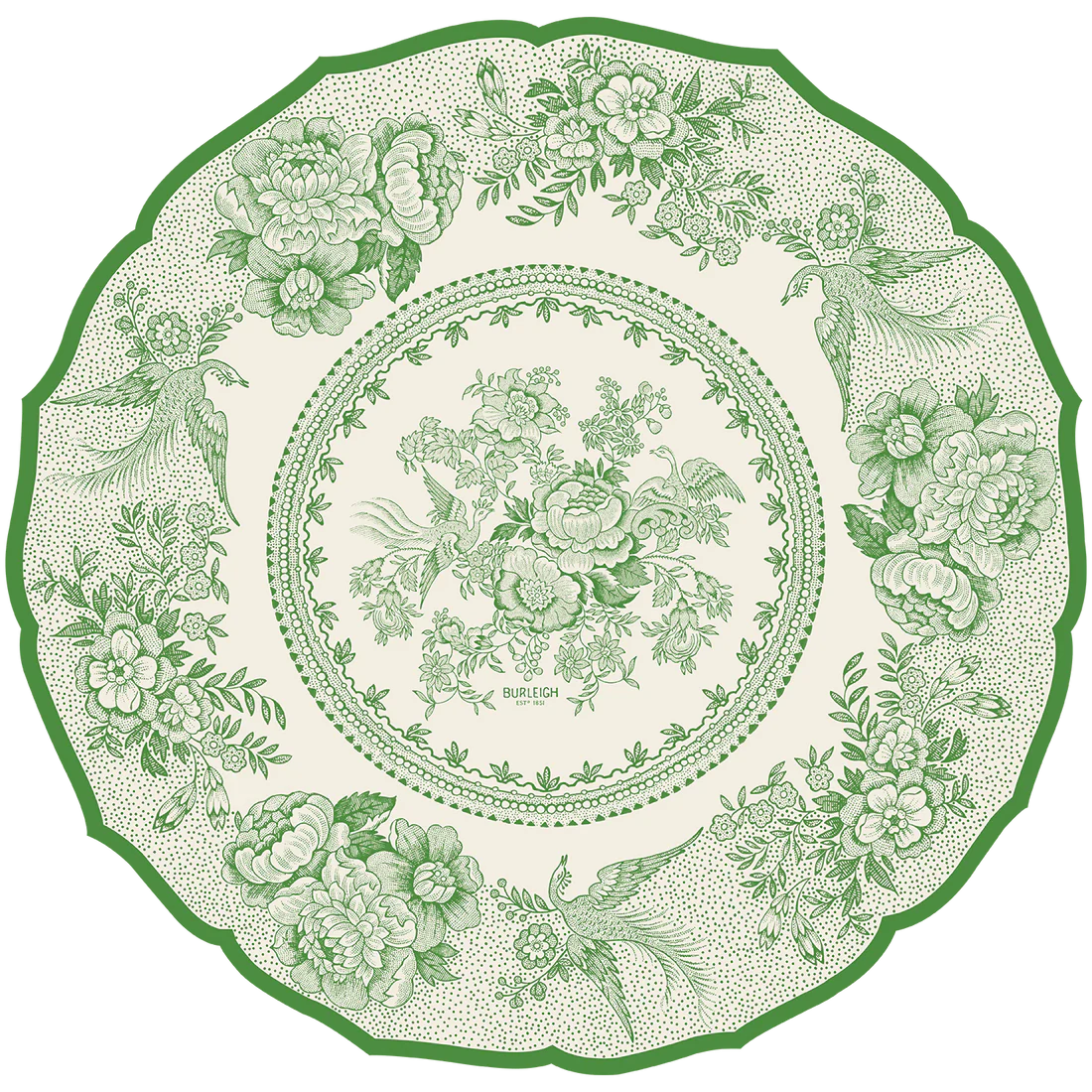 Hester & Cook Green Asiatic Pheasants Placemats