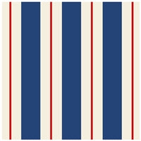Hester & Cook Navy & Red Awning Stripe