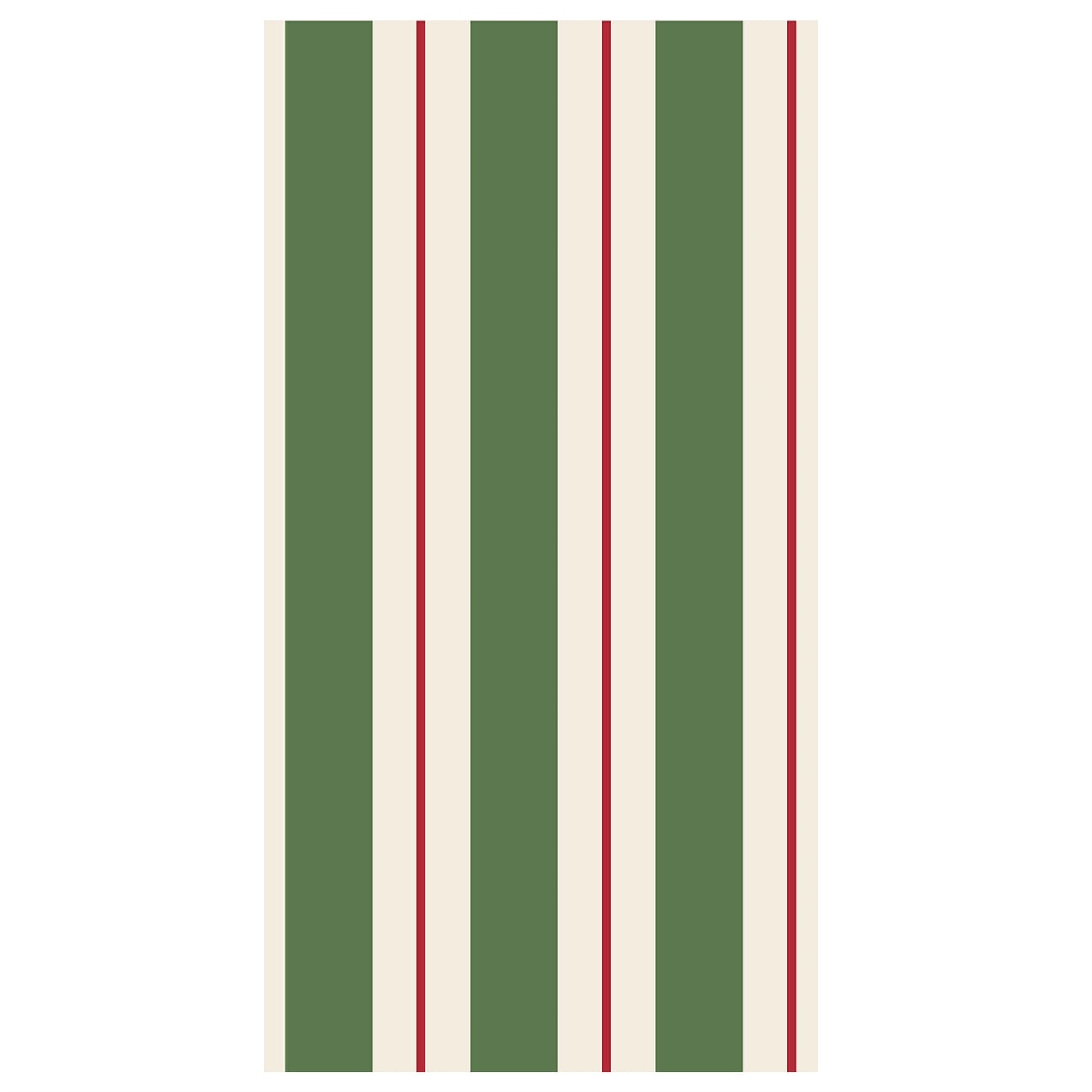 Hester & Cook Green & Red Awning Stripe Guest Napkin