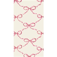 Hester & Cook Pink Bow Lattice Guest Towel