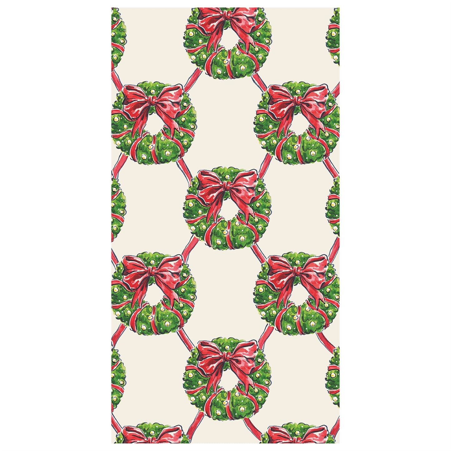 Hester & Cook Holiday Wreath Guest Napkin