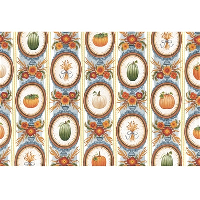 Hester & Cook Antique Pumpkin Frame Placemat - Pad of 20