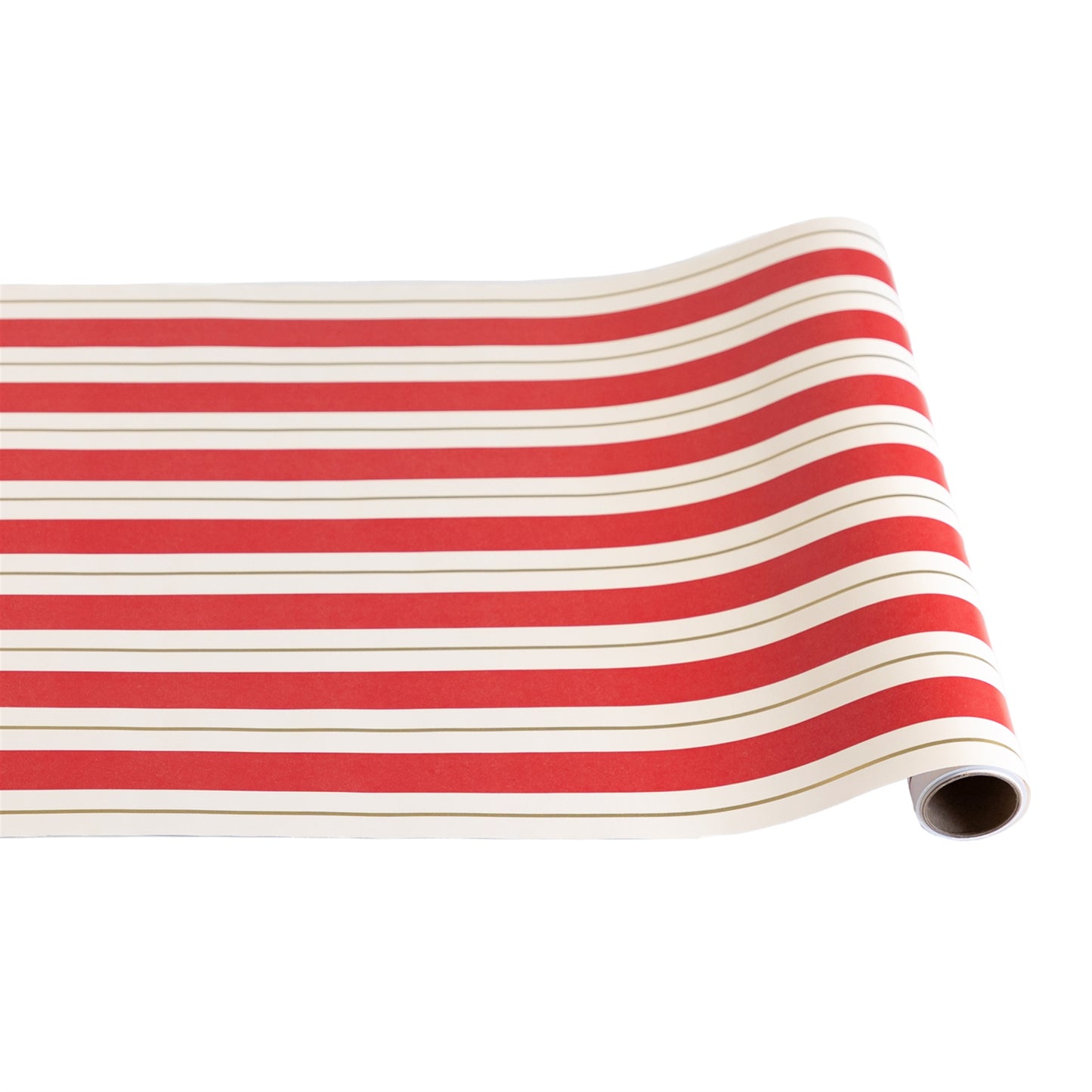 Hester & Cook Red & Gold Awning Stripe Table Runner