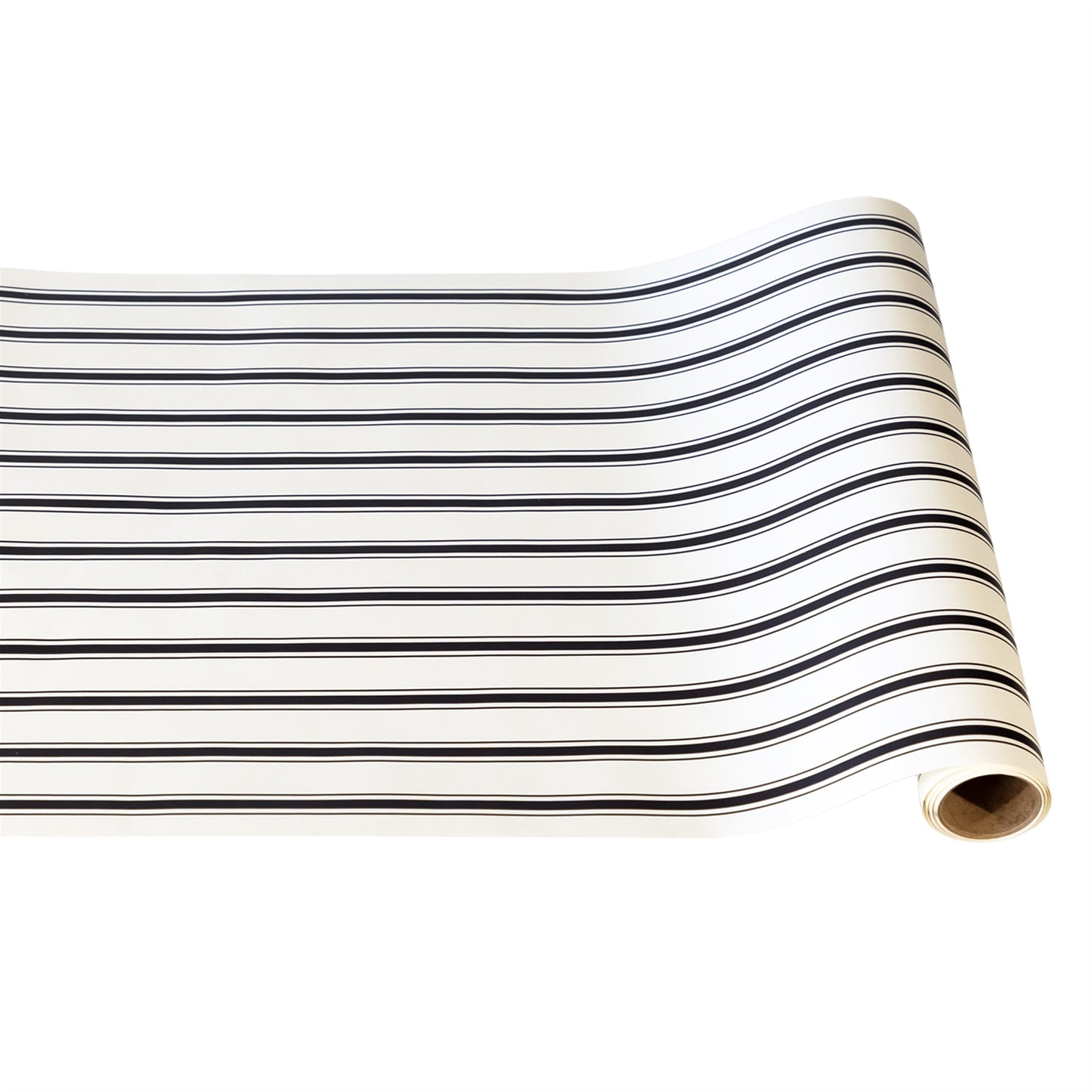 Hester & Cook Black Linen Stripe Runner
