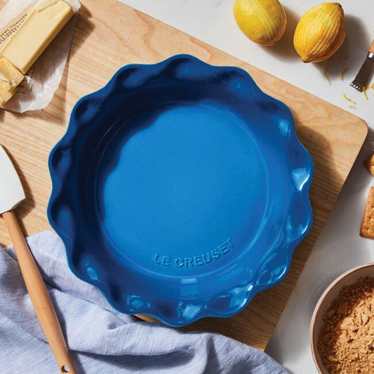 Le Creuset 9in Heritage Fluted Pie Dish, Marseille