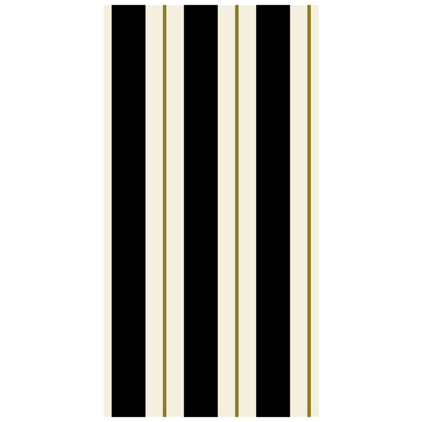 Hester & Cook Black & Gold Awning Stripe Guest Napkin