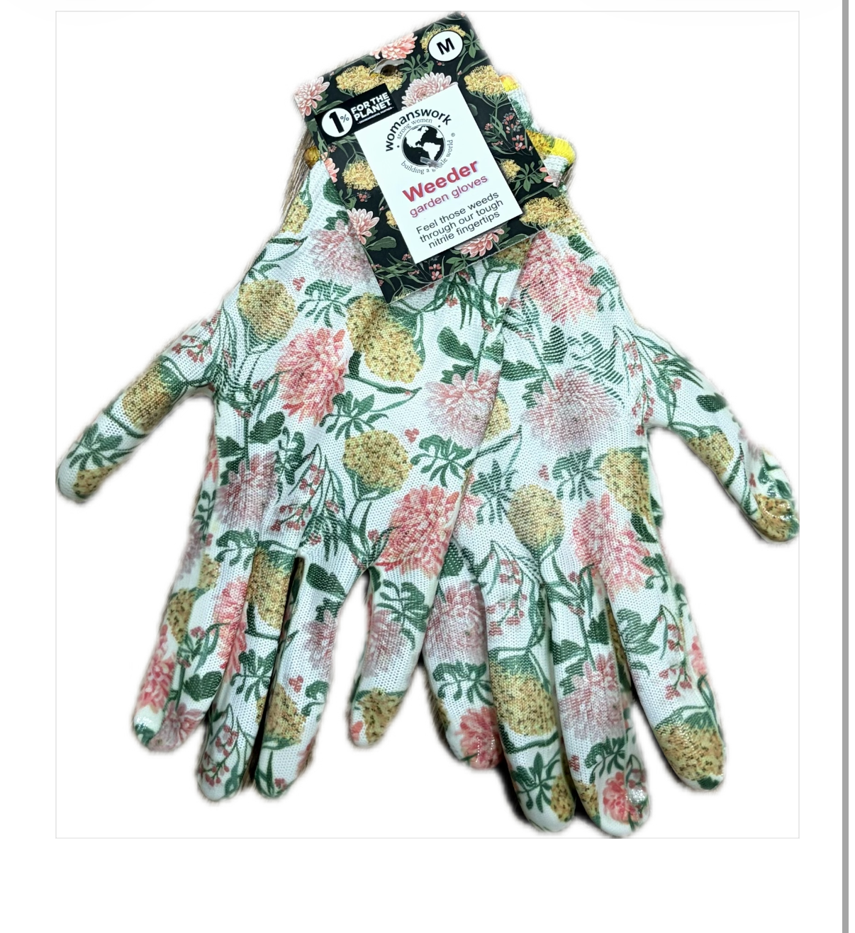 WW NITRITE WEEDER GLOVE, WHITE DAHLIA M