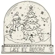 Hester & Cook Die-Cut Snow Globe Coloring Placemat