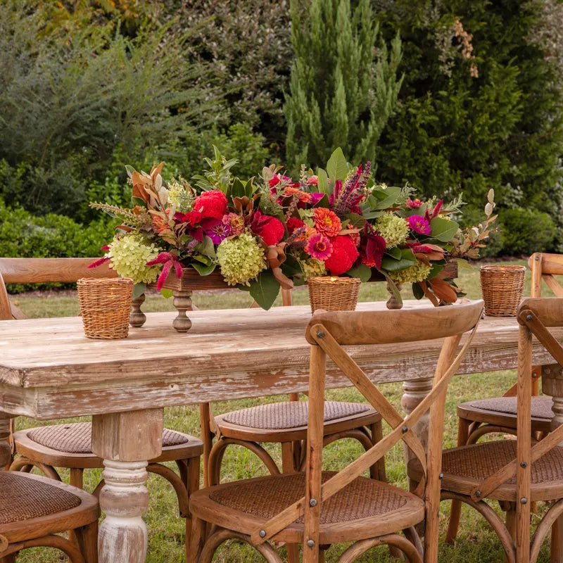 Porch View Wooden Serving Trays on Turned Legs, Small