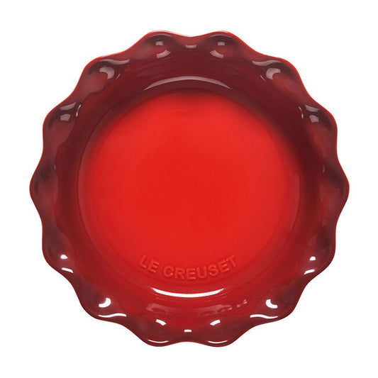 Le Creuset Fluted Pie Dish, Cerise