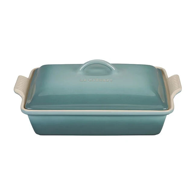 Le Creuset 4 Qt Heritage Rec. Covered Casserole, Sea Salt