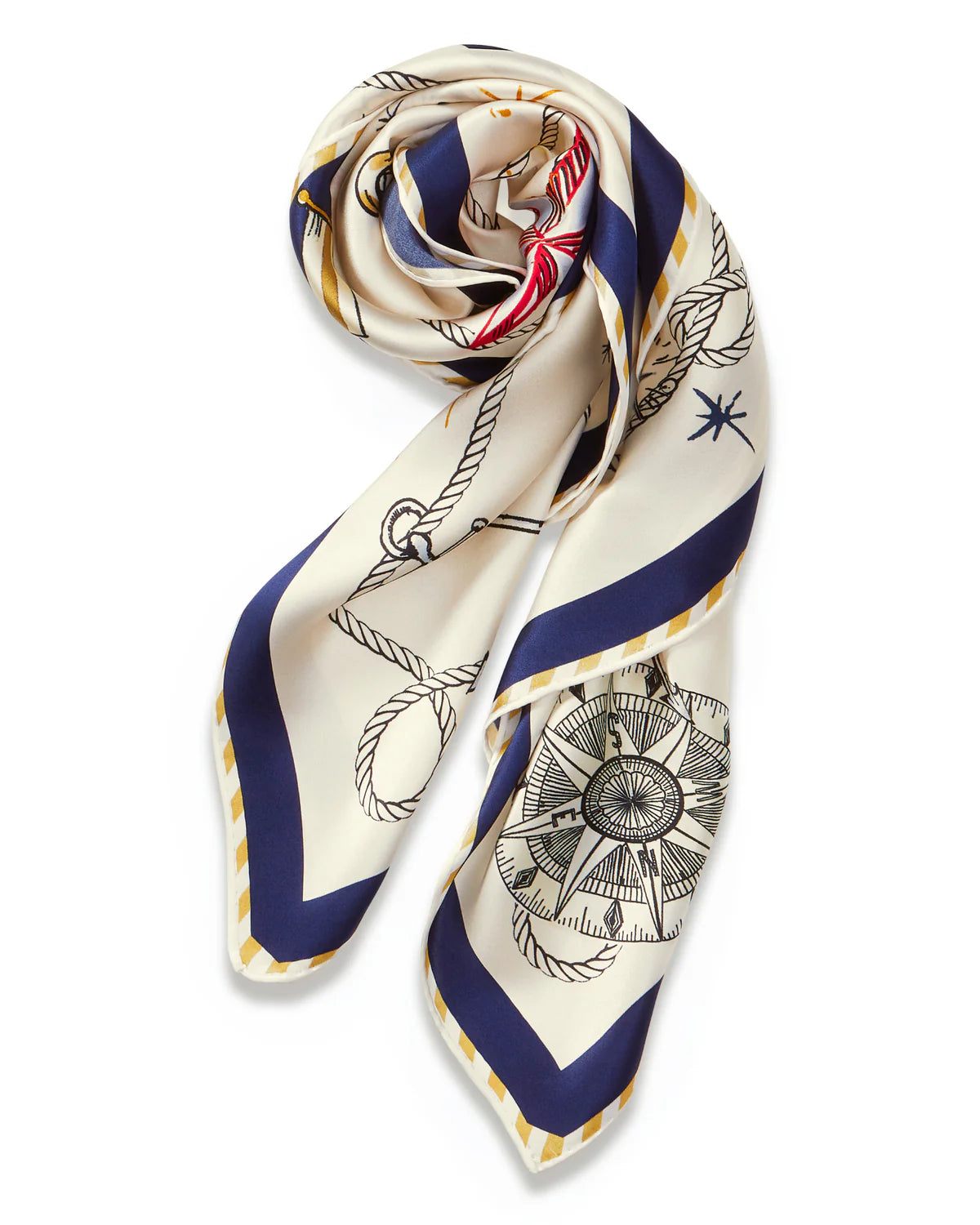 Petite Plume Silk Scarf in Regatta Royale