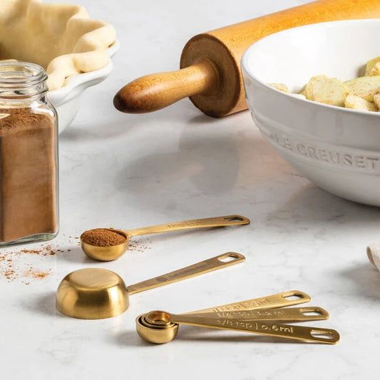 Le Creuset S/5 Measuring Spoons, Gold