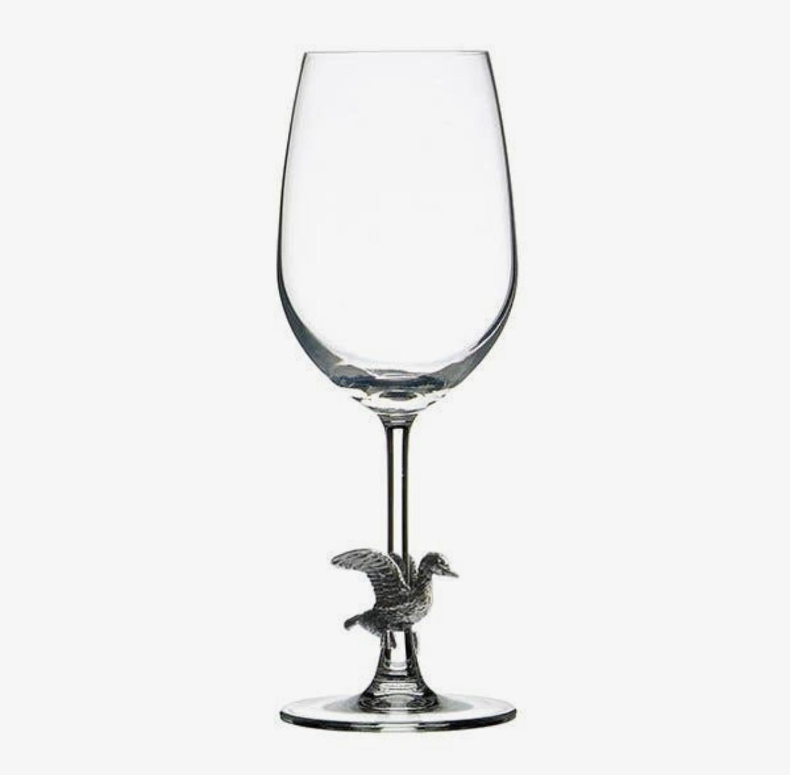Menagerie Crystal Red Wine Glass - Duck Stem