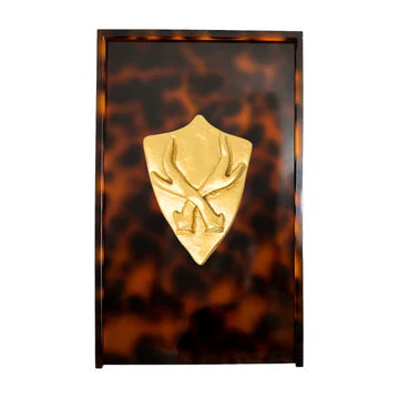 Southern Tribute Shield With Antlers Guest Towel/tortoise