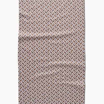 Geometry Plated Fall Berry Natural Tea Towel