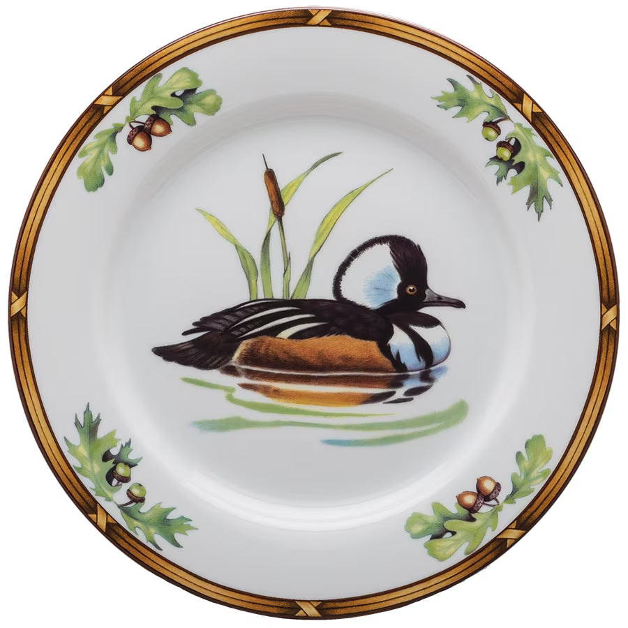 Julie Wear Game Birds Bread Plate - Hooded Merganser