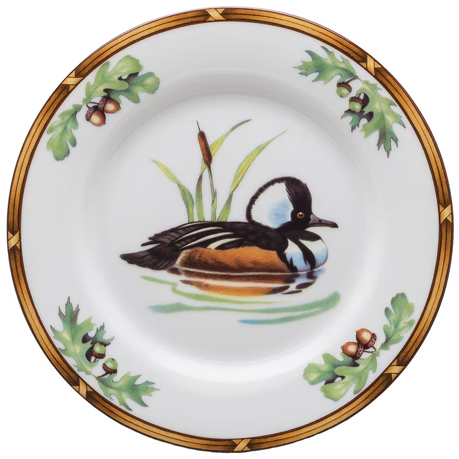 Julie Wear Game Birds Salad Plate - Hooded Merganser