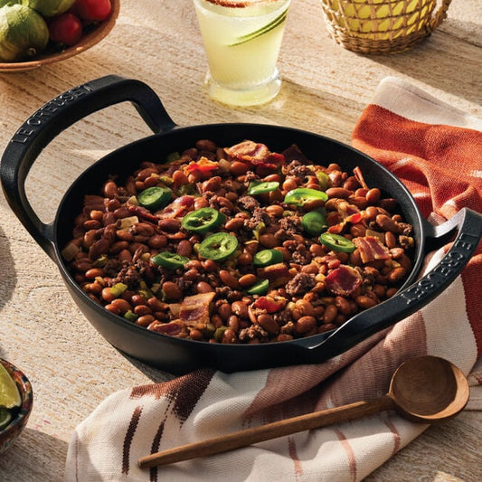 Le Creuset 10in Outdoor Rnd Skillet, Black