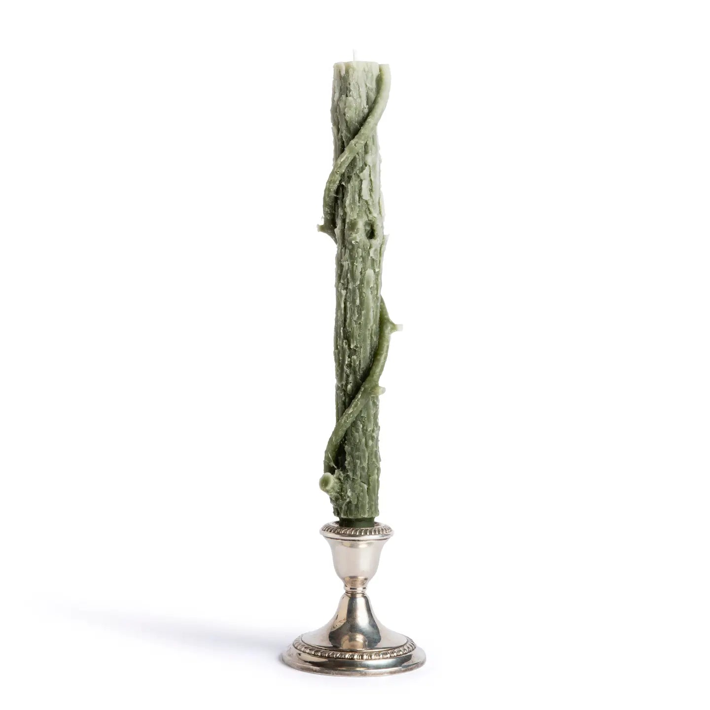 Stick Candles Bittersweet Oak Colossal Taper, Pair - Forest Green