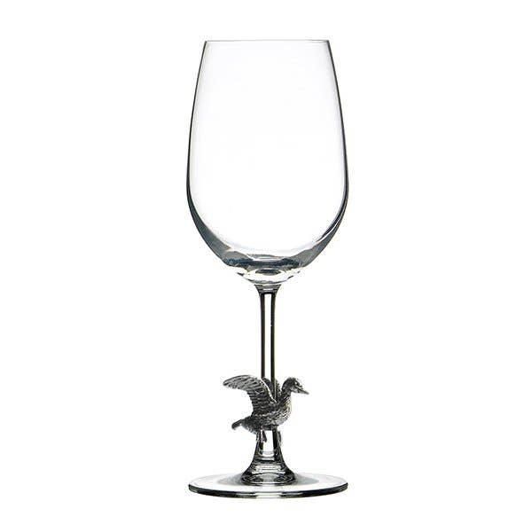 Menagerie Crystal Red Wine Glass - Duck