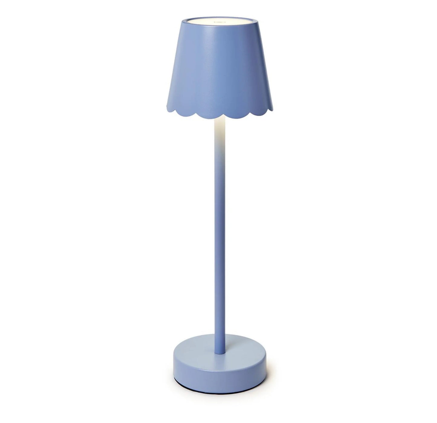 Two's Company Table Lamp w/ Scalloped Shade