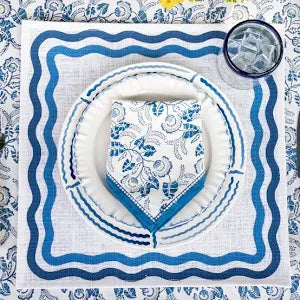 Pomegranate Square Wave Placemat, Set 4