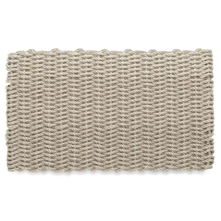 Lobster Rope Outdoor Doormat: Solid Sand | 18x30