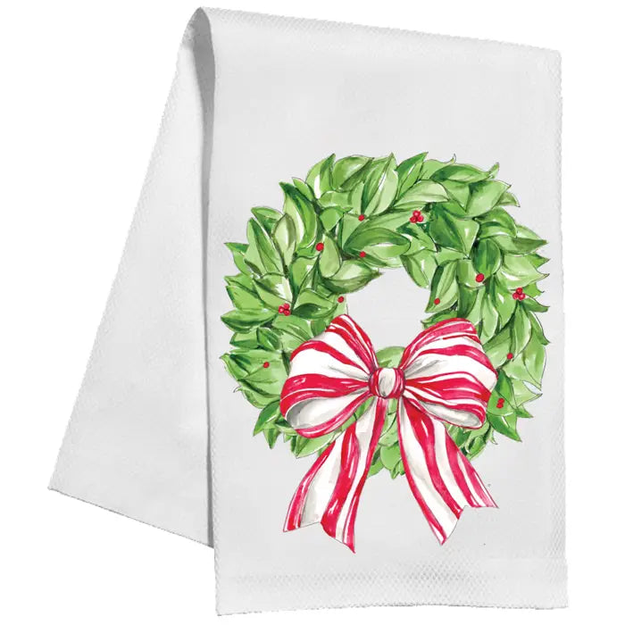 Rosanne Beck Christmas Wreath Tea Towel