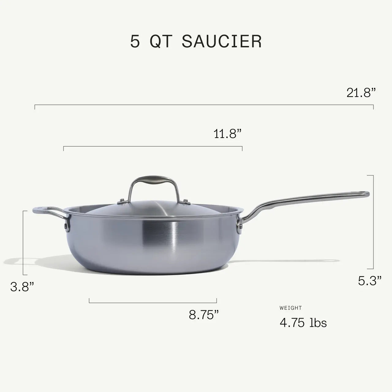 Made In Saucier 5 Qt with Lid