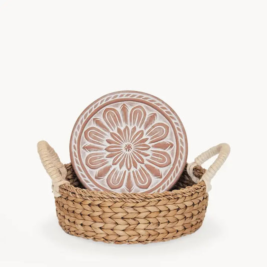 Korissa Bread Warmer & Basket, Vintage Flower