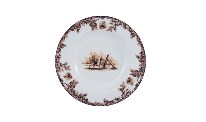 CE Corey Aiken Dog 9″ Rimmed Soup Bowl