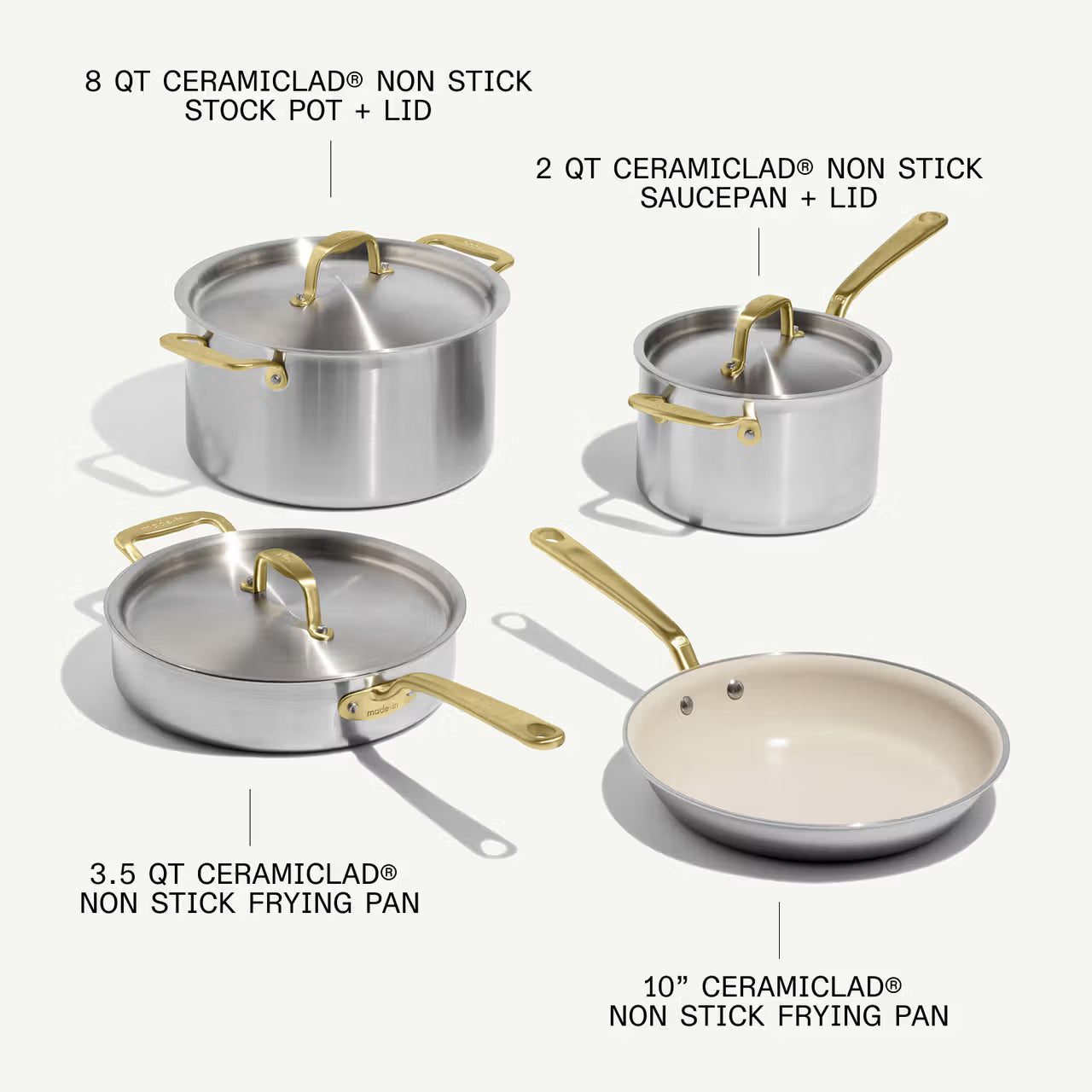 CeramiClad® 2.0 Non Stick Cookware Set, 7-Piece