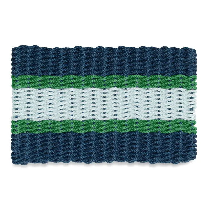 Lobster Rope Outdoor Doormat : Navy, Green, Seafoam