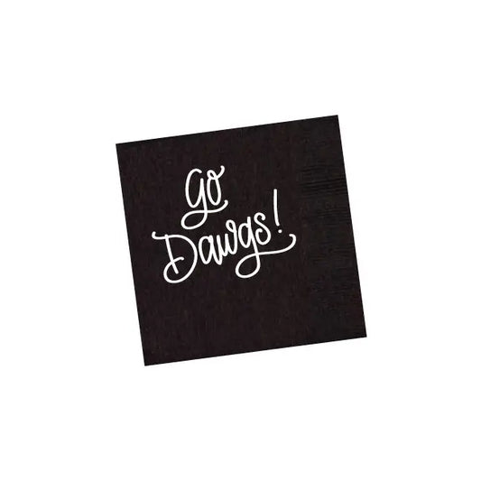 Natalie chang Black Go Dawgs Cocktail Napkins