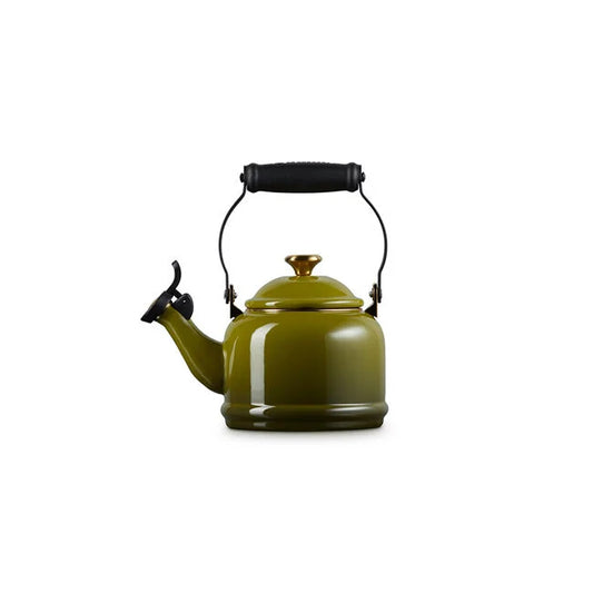 Le Creuset Demi Kettle 1.25Qt Olive Sig Gold
