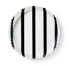 Plate & Pattern Black Stripe Liner