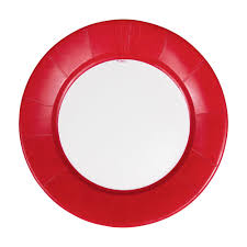 Caspari Linen Red Dinner Plate