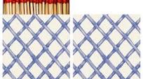 Hester & Cook Blue Lattice Matches
