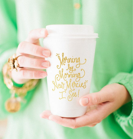 Natalie Chang Morning by Morning To-Go Coffee Cups with Lids