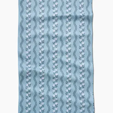 Geometry Vintage Floral Stripe Tea Towel