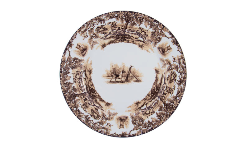 CE Corey Aiken Dog 10″ Rimmed Dinner Plate