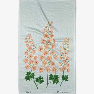 Geometry July Delphinium Tea Towel