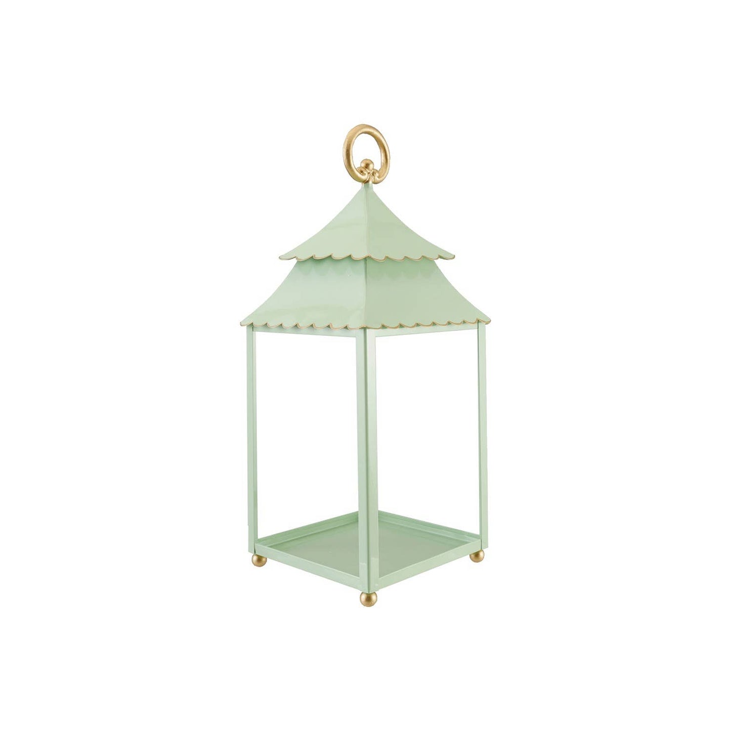 Metal Scalloped Lantern, Mint, SKU HM0758