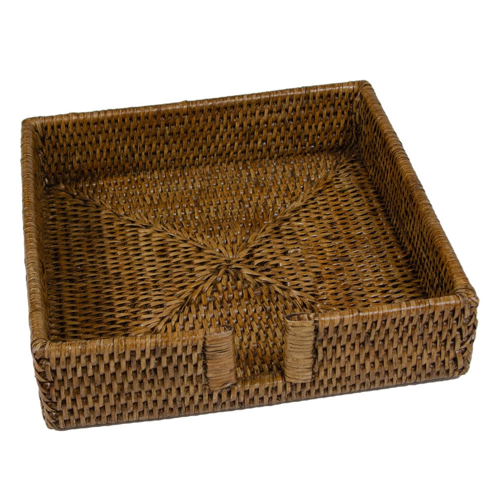 Caspari Dinner Rattan Napkin Holder