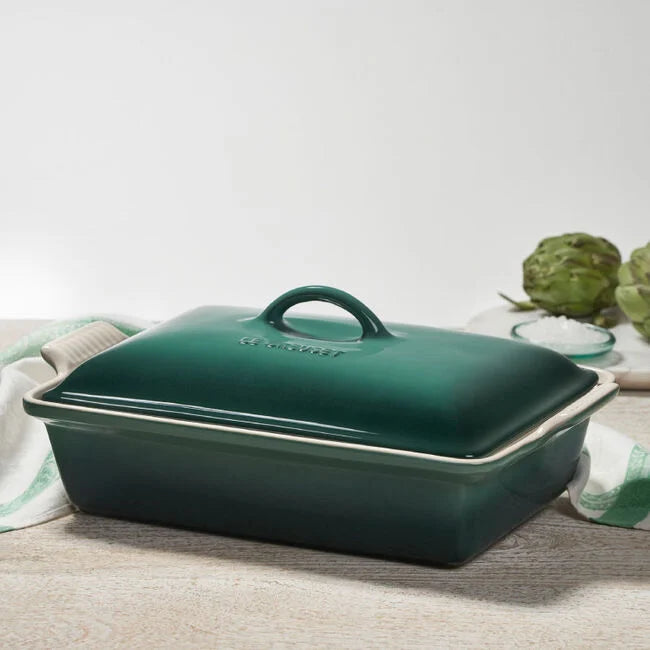 Le Creuset Heritage 4 Qt. Rec. Dish W/ Lid- Artichaut