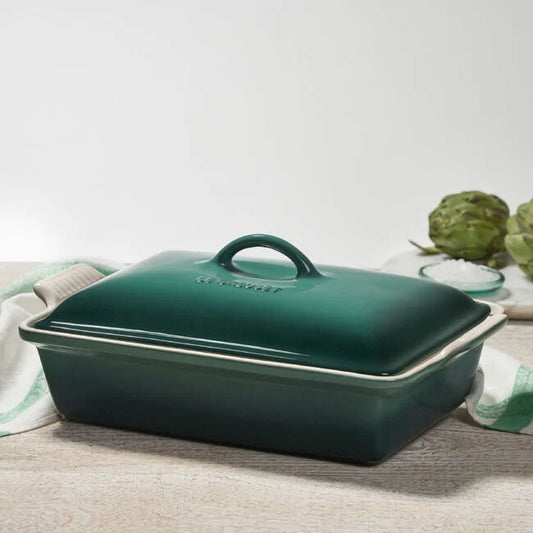 Le Creuset Heritage 4 Qt. Rec. Dish W/ Lid- Artichaut