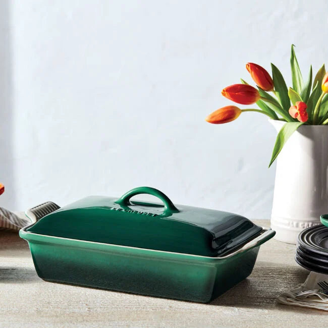 Le Creuset Heritage 4 Qt. Rec. Dish W/ Lid- Artichaut