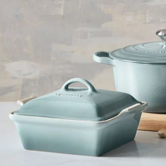 Le Creuset Square Covered Casserole, Sea Salt