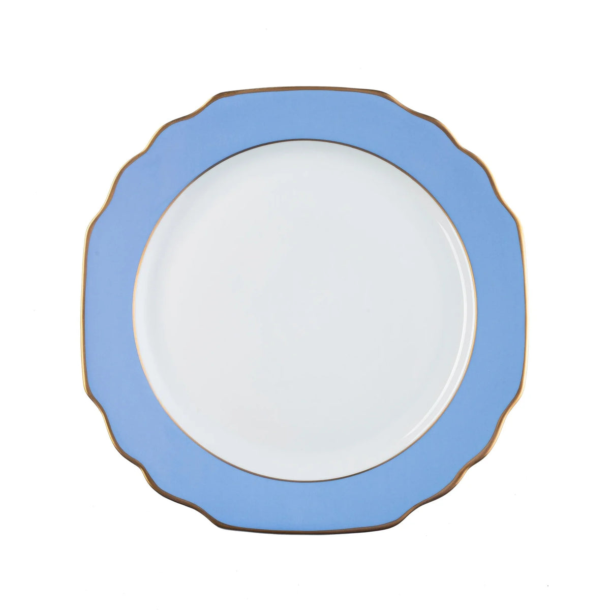 Pickard UW Georgian Light Blue Salad Plate-Gold Banding